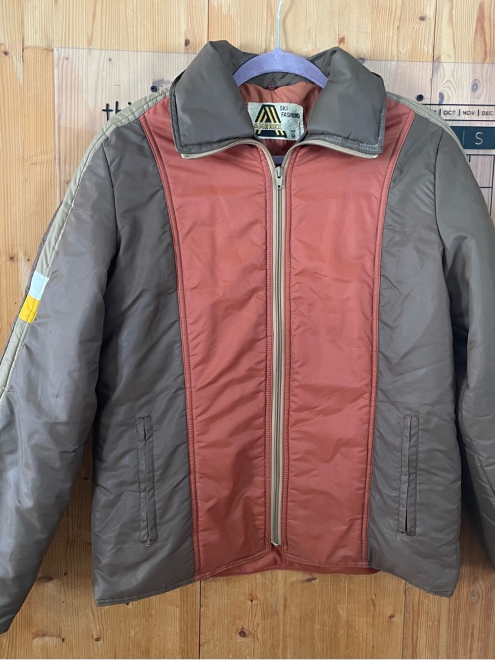 Source Unknown Brown & Rust Two-Tone Men's Puffer Jacket